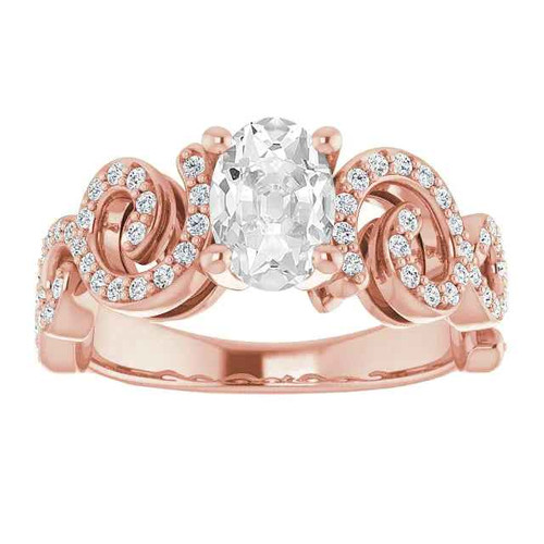 Vienna: Vintage .Inspired Diamond Halo Ring