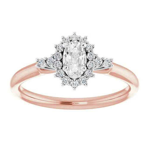 Victoria: Star Style Halo Ring .3.90ct Old Mine Cut Diamonds