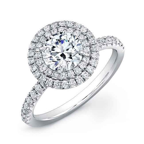 Victoria: Exquisite Diamond Halo Ring .2.80ct Round Cut Diamond