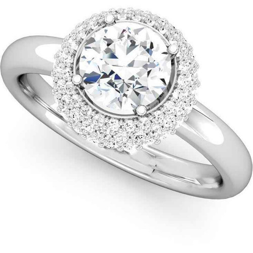 Vienna: Luxury Diamond Halo Ring .3.00ct Round Brilliant Diamond