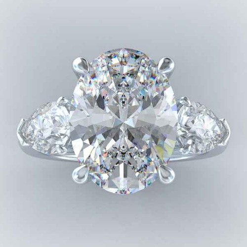Paris: Exquisite Three .Stone Diamond Engagement Ring