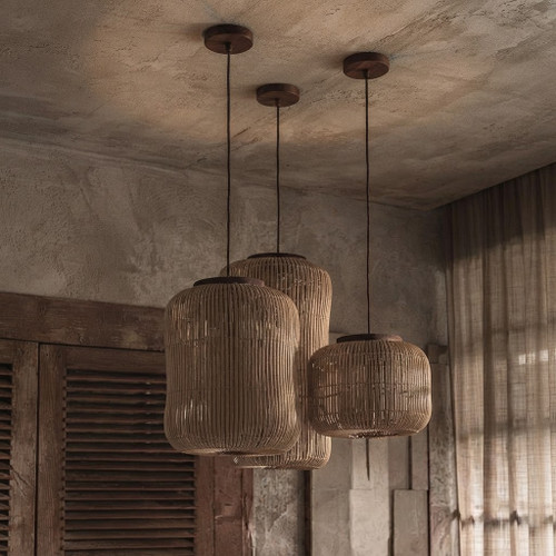 Elli pendant light, handwoven rattan pendant light, wabi-sabi ceiling light, japandi lighting, natural rattan lamp shade, woven cluster pendant light, wooden canopy ceiling light, organic modern pendant, kitchen island light fixture, dining room rattan pendant, bedside hanging light, boho woven ceiling lamp, natural fiber pendant light, custom height pendant light, wabi-sabi interior lighting, rattan dome light, bamboo pendant lamp, natural rattan chandelier, handwoven light fixture, artisanal pendant light, rustic woven light, Japanese wabi-sabi lamp, minimalist rattan pendant, 