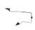 Mid-century two arm wall light with adjustable arms and industrial wall sconce design, creating a bold architectural lighting feature.