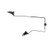 Mid-century two arm wall light with adjustable arms and industrial wall sconce design, creating a bold architectural lighting feature.