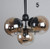 5 Head black globe chandelier