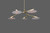 gold Branching Style Arms With Acrylic Disc Chandelier 5 Light