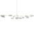 London Studio Collection - Branching style arms with acrylic Disc Chandelier 11 Light