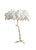 Alvah Large Floorstanding Ostrich Feather Palm Tree Floor Lamp - The white Ostrich Feather Palm Tree Floor Lamp with a gold leaf branch frame embodies elegance and glamour. The delicate white ostrich feathers create a soft and dreamy texture. The gold leaf branch frame adds a touch of opulence, resulting in a stunning and luxurious lighting fixture that elevates any space.