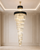 Chiara Black Staircase Chandelier - Foyer Lighting High Ceiling - Living Room Chandelier High Ceiling 