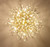 Brianna Crystal Droplet Gold Branch Round Chandelier