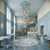 multi-colored crystal masterpiece, cascading glass suspension, luxury focal point light, artistic ceiling installation, upscale commercial statement light, high-end boutique lighting, chic restaurant statement piece, luxury showroom glass art, exquisite crystal lighting, sparkling Venetian masterpiece, gleaming gold and brass accents, radiant color hues, captivating interior focal point, dramatic ceiling design, timeless elegance statement light