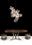 Valiant Chandelier Vertical White and Gold