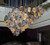 Lunette Rock Crystal Colourful Modern Cluster chandelier - Unique Colourful Lighting