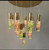 Lulia Elegant Flower Butterfly Resin Chandelier Pendant - Green, Pink & Gold - a nature-inspired statement piece for any room or commercial space
