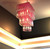 Anya Pink Luxury Opulent Glass Chandelier: The Epitome of Glamorous Lighting - Powder Room Chandelier