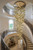 Liora Luxurious Green & Gold Leaf Chandelier - Captivating Glass Leaf Lighting: Enchanting Firefly Glowing Chandelier