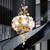 Dariha: White Flower Chandelier - Designer Chandelier Lighting For Hotels - Modern Chandelier For Staircase 
