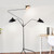 Serge Mouille three Arm Floor Lamp Reproduction - Modern Industrial black floor lamp