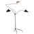Serge Mouille 3 Arm Floor Lamp Reproduction - Modern Industrial Floor Lamp Black