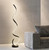 Magnus: LED Swirl Floor Lamp - Quirky Unusual Floor Lamps - Black Nordic Style Floor Lamp