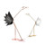 Sardegna Meta Gold Flamingo Floor Lamp - Designer Flamingo Lamp With Feathers - LED Flamingo Lighting