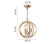 Sila: Round Gold Chandelier - Gold Candle Chandelier - Retro Chandelier Lights