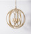 Sila: Round Gold Chandelier - Gold Candle Chandelier - Retro Chandelier Lights