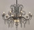 Reno: Black Industrial Chandelier - Silver Rod Iron Light Fixtures - Gold Industrial Chandelier