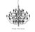 Alia: Modern Traditional Chandelier - Italian Black Chandelier Large - Chrome Contemporary Chandelier