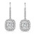 Isabella: Exquisite Diamond Dangle Earrings .5ct Cushion & Round Diamonds