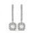 Aurora: Exquise Diamond Dangbang oorbellen .3ct Round Diamonds