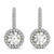 Paris: Exquisite Halo Drop Earrings With Brilliant Diamonds .2ct Round Diamonds