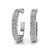 Victoria: Double Row Diamond Hoop Earrings .6ct Round Brilliant Diamonds