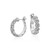Paris: Exquisite Diamond Hoop Earrings .3.50ct Round Cut Diamonds