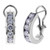 Madrid: Exquisite Diamond Hoop Huggies .4ct Round Natural Diamonds