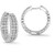 Madrid: Exquisite Three .Row Diamond Hoop Earrings