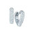 Paris: Heart .Shaped Diamond Hoop Earrings
