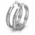 Madrid: Exquisite Hoop Earrings With Princess Cut Diamonds .VVS1 Clarity F Color