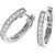 Madrid: Exquisite Diamond Hoop Earrings .3ct Round Cut Diamonds