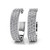 Madrid: Exquisite Three .Row Diamond Hoop Earrings