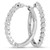 Isabella: Diamond Hoop Earrings .2.00ct Round Cut Diamonds