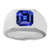 Vienna: Men's Solitaire Ring .1.50ct Asscher Cut Blue Sapphire