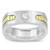 Madrid: Distinguished Men&#39;s Solitaire Ring. Round Brilliant Diamond