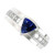 Constantine: Majestic Men's Ring With Trillion Sapphire .3ct AAA Blue Sapphire