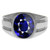 Giovanni: Men's Gypsy Ring With Sapphire & Diamonds .2.50ct Oval Blue Sapphire