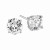 Madrid: Solitaire Diamond Stud Earrings .1.00ct Round Brilliant Diamond