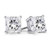 Madrid: Exquisite Princess Cut Diamond Stud Earrings .1.20ct Natural Diamonds