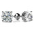 Orion: Statement Diamond Stud Earrings .4.50ct Round Solitaire Diamond
