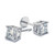 Vienna: Princess Cut Diamond Stud Earrings .1.80ct Total