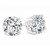 Victoria: Exquisite Solitaire Diamond Stud Earrings .3.10ct Round Cut Diamond